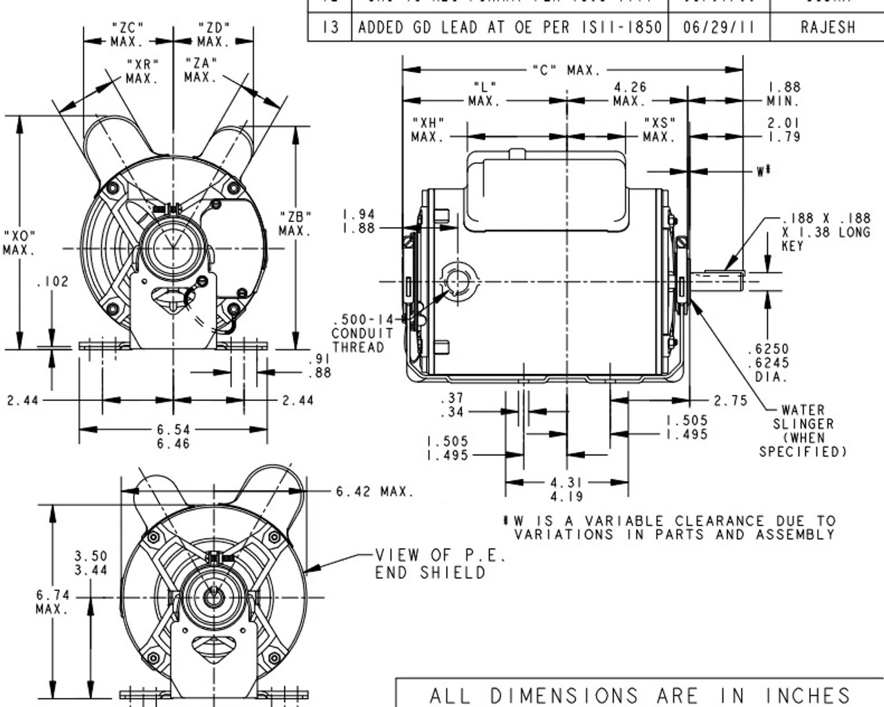 C1303 Marathon 3/4 Hp 1800 RPM 115/208-230V TENV 56 Frame Cap Start/Run Farm Motor 6 C1303 Marathon 3/4 Hp 1800 RPM 115/208-230V TENV 56 Frame Cap Start/Run Farm Motor - Image 4