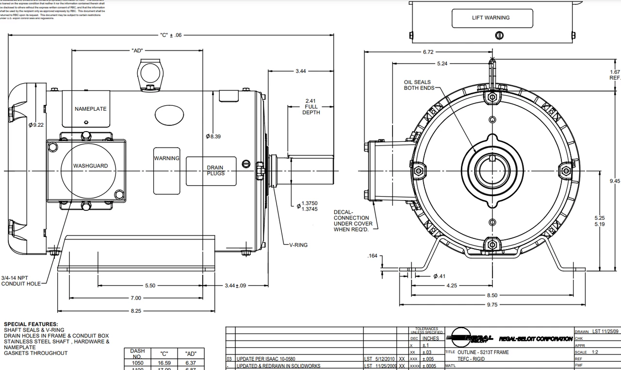 132204.00 Leeson White Duck 7 1/2 Hp 3600 RPM 230/460V 3-Phase S213T Frame TEFC (base) Motor 5 132204.00 Leeson White Duck 7 1/2 Hp 3600 RPM 230/460V 3-Phase S213T Frame TEFC (base) Motor - Image 3