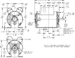 E263 Marathon 1/2 Hp (1 Speed) 100-120/200-240V 1800 RPM ODP 56 Frame Cap Start Resilient Base Motor -Electronic Store 263 line 74870.1631804865
