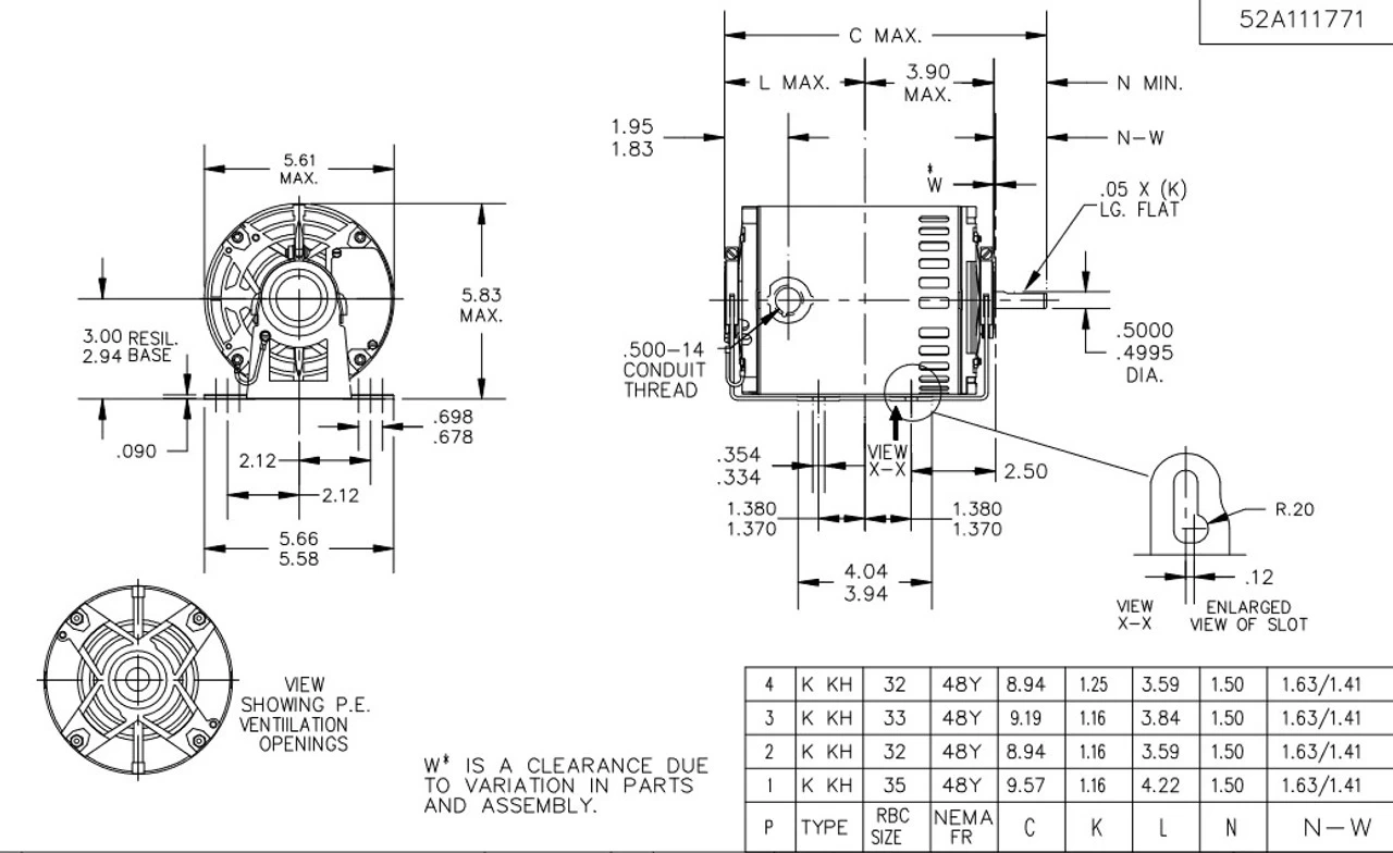 4701 Marathon 1/4 Hp (1 Speed) 115V 1800 RPM ODP 48Y Frame Resilient Base Blower Motor 6 4701 Marathon 1/4 Hp (1 Speed) 115V 1800 RPM ODP 48Y Frame Resilient Base Blower Motor - Image 4